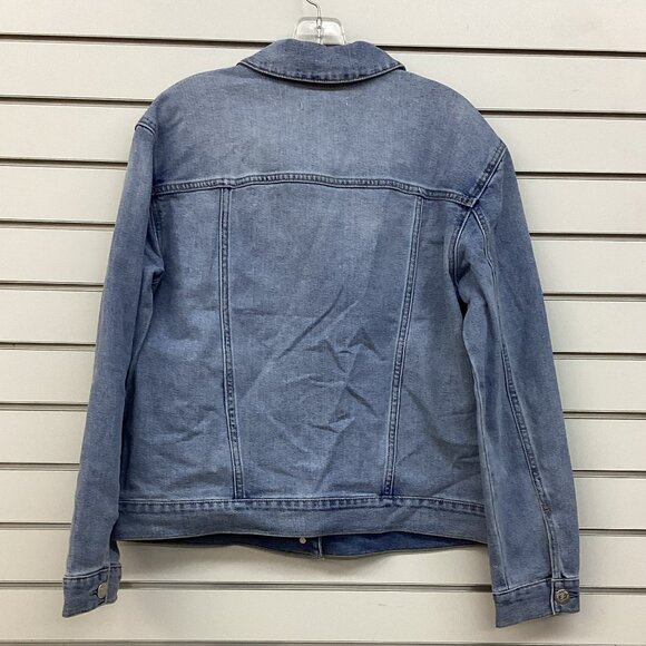 Seven Ladies Wembley Wash Blue Button Down Modern Denim Jean Jacket - Small - Picture 5 of 6